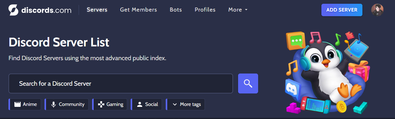 Discord Server Listing