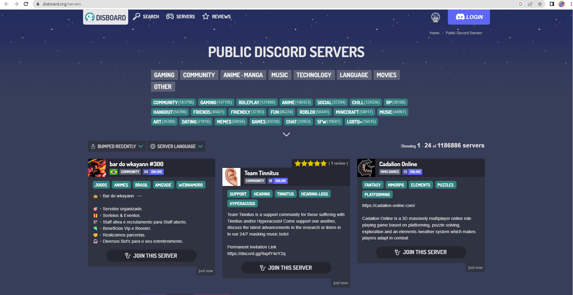 DISBOARD  Public Discord Server List